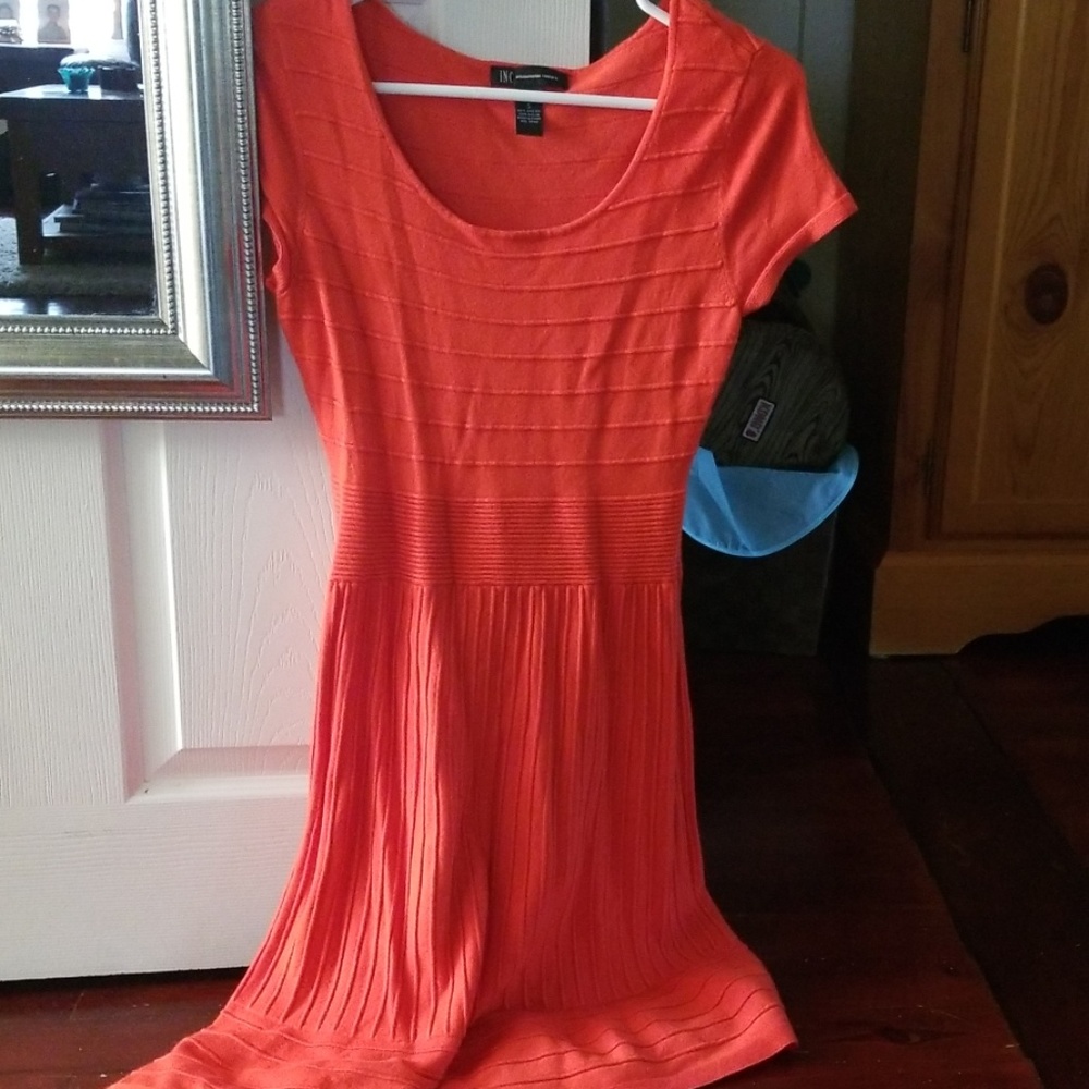 INC orange dress.